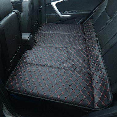 Cheap Universal Diamond Car Bed - Non-Inflatable Black and Red Stitching Luxury Leather Diamond Car Bed Mattress UK