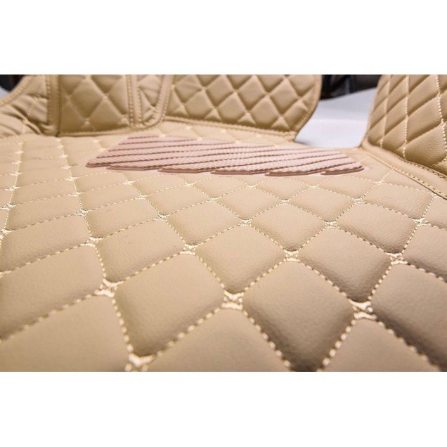 Cheap Beige Luxury Leather Diamond Car Floor Mats UK