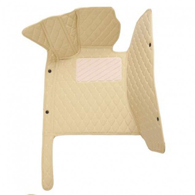 Cheap Beige Luxury Leather Diamond Car Floor Mats UK