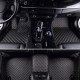 Cheap Black and Beige Stitching Luxury Leather Diamond Car Floor Mats UK Cheap Black and Beige Stitching Luxury Leather Diamond Car Floor Mats UK