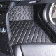 Cheap Black and Beige Stitching Luxury Leather Diamond Car Floor Mats UK Cheap Black and Beige Stitching Luxury Leather Diamond Car Floor Mats UK