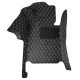 Cheap Black and Beige Stitching Luxury Leather Diamond Car Floor Mats UK Cheap Black and Beige Stitching Luxury Leather Diamond Car Floor Mats UK