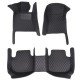 Cheap Black and Black Stitching Luxury Leather Diamond Car Floor Mats UK Cheap Black and Black Stitching Luxury Leather Diamond Car Floor Mats UK