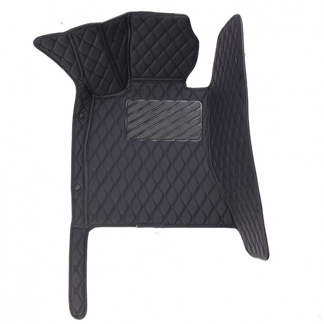 Cheap Black and Black Stitching Luxury Leather Diamond Car Floor Mats UK Cheap Black and Black Stitching Luxury Leather Diamond Car Floor Mats UK