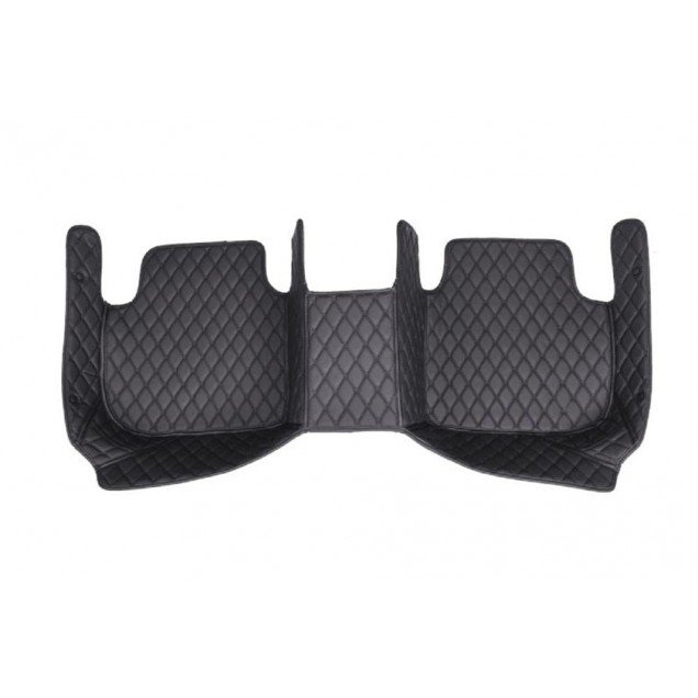 Cheap Black and Black Stitching Luxury Leather Diamond Car Floor Mats UK Cheap Black and Black Stitching Luxury Leather Diamond Car Floor Mats UK