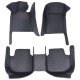 Cheap Black and Blue Stitching Luxury Leather Diamond Car Floor Mats UK Cheap Black and Blue Stitching Luxury Leather Diamond Car Floor Mats UK