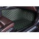 Cheap Black and Green Stitching Luxury Leather Diamond Car Floor Mats UK Cheap Black and Green Stitching Luxury Leather Diamond Car Floor Mats UK