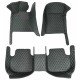 Cheap Black and Green Stitching Luxury Leather Diamond Car Floor Mats UK Cheap Black and Green Stitching Luxury Leather Diamond Car Floor Mats UK