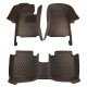 Cheap Black and Orange Stitching Luxury Leather Diamond Car Floor Mats UK Cheap Black and Orange Stitching Luxury Leather Diamond Car Floor Mats UK