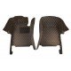 Cheap Black and Orange Stitching Luxury Leather Diamond Car Floor Mats UK Cheap Black and Orange Stitching Luxury Leather Diamond Car Floor Mats UK