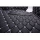 Cheap Black and White Stitching Luxury Leather Diamond Car Floor Mats UK Cheap Black and White Stitching Luxury Leather Diamond Car Floor Mats UK