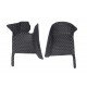 Cheap Black and White Stitching Luxury Leather Diamond Car Floor Mats UK Cheap Black and White Stitching Luxury Leather Diamond Car Floor Mats UK