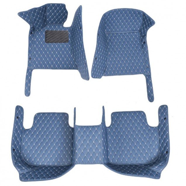 Cheap Blue Luxury Leather Diamond Car Floor Mats UK Cheap Blue Luxury Leather Diamond Car Floor Mats UK