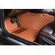 Cheap Brown Luxury Leather Diamond Car Floor Mats UK