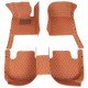 Cheap Brown Luxury Leather Diamond Car Floor Mats UK