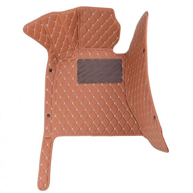 Cheap Brown Luxury Leather Diamond Car Floor Mats UK