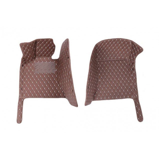 Cheap Dark Brown Luxury Leather Diamond Car Floor Mats UK Cheap Dark Brown Luxury Leather Diamond Car Floor Mats UK