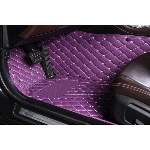 Cheap Purple Luxury Leather Diamond Car Floor Mats UK