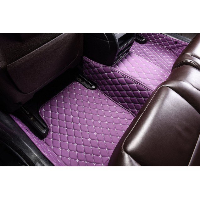 Cheap Purple Luxury Leather Diamond Car Floor Mats UK