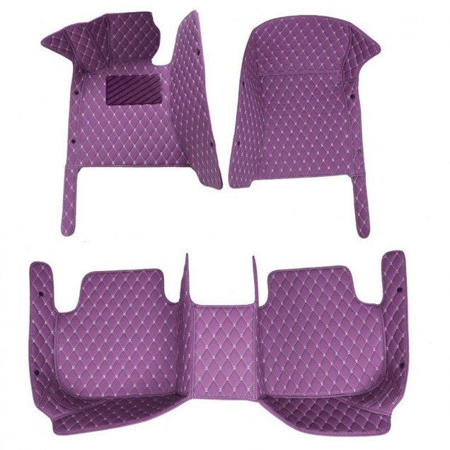 Cheap Purple Luxury Leather Diamond Car Floor Mats UK