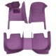 Cheap Purple Luxury Leather Diamond Car Floor Mats UK