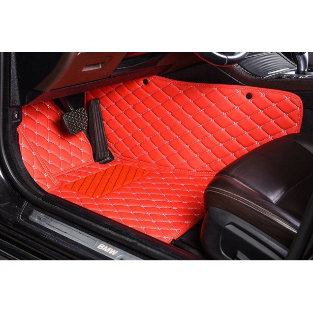Cheap Red Luxury Leather Diamond Car Floor Mats UK Cheap Red Luxury Leather Diamond Car Floor Mats UK