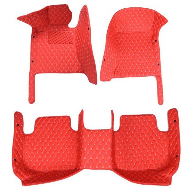 Cheap Red Luxury Leather Diamond Car Floor Mats UK Cheap Red Luxury Leather Diamond Car Floor Mats UK