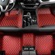 Cheap Wine Red Luxury Leather Diamond Car Floor Mats UK Cheap Wine Red Luxury Leather Diamond Car Floor Mats UK