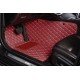 Cheap Wine Red Luxury Leather Diamond Car Floor Mats UK Cheap Wine Red Luxury Leather Diamond Car Floor Mats UK
