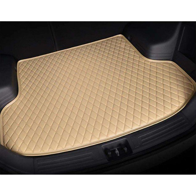 Cheap Beige Luxury Leather Diamond Trunk Base Mats UK Cheap Beige Luxury Leather Diamond Trunk Base Mats UK