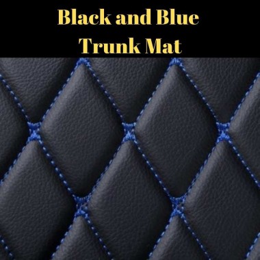 Cheap Black and Blue Stitching Luxury Leather Diamond Trunk Base Mats UK