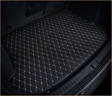 Cheap Black and White Stitching Luxury Leather Diamond Trunk Base Mats UK
