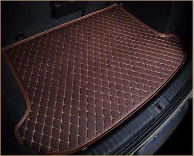 Cheap Dark Brown Luxury Leather Diamond Trunk Base Mats UK
