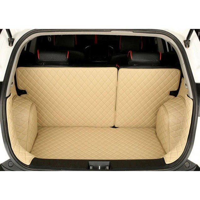Cheap Beige Full Cover Luxury Leather Diamond Trunk Car Floor Mats UK Cheap Beige Full Cover Luxury Leather Diamond Trunk Car Floor Mats UK