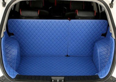Cheap Blue Full Cover Luxury Leather Diamond Trunk Car Floor Mats UK