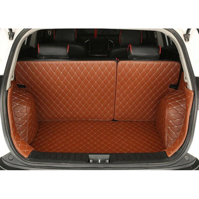 Cheap Brown Full Cover Luxury Leather Diamond Trunk Car Floor Mats UK Cheap Brown Full Cover Luxury Leather Diamond Trunk Car Floor Mats UK