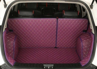 Cheap Purple Full Cover Luxury Leather Diamond Trunk Car Floor Mats UK