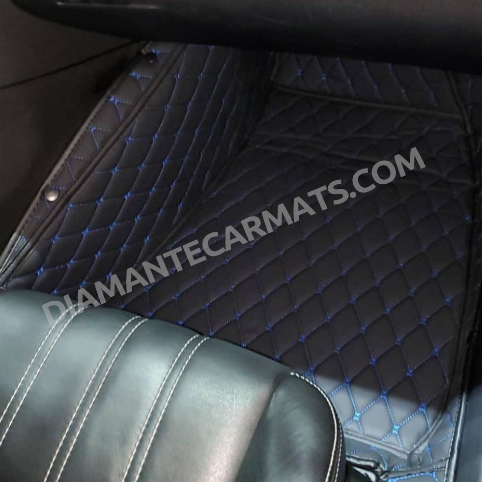 Black and white mats look great in my car. Was worried they will be hard to clean, but it's very easy. They are stain resistant, quick wipe to clean them