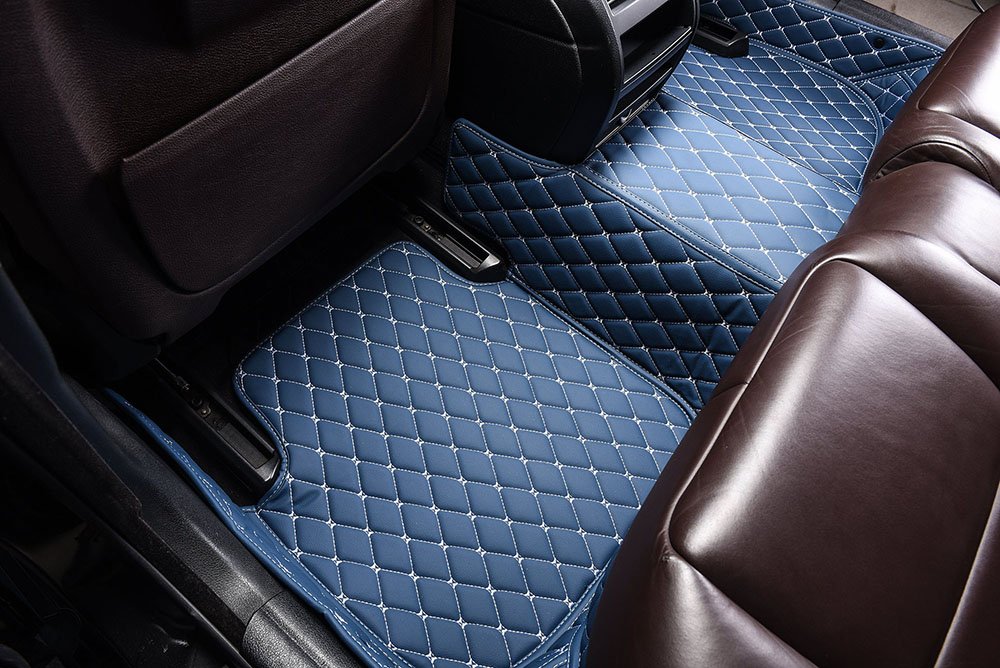 Cheap Blue Custom Diamond Car Mats UK