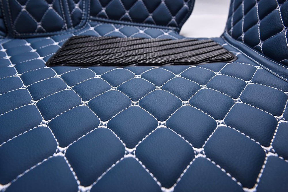 Cheap Blue Luxury Leather Diamonds Car Floor Mats UK