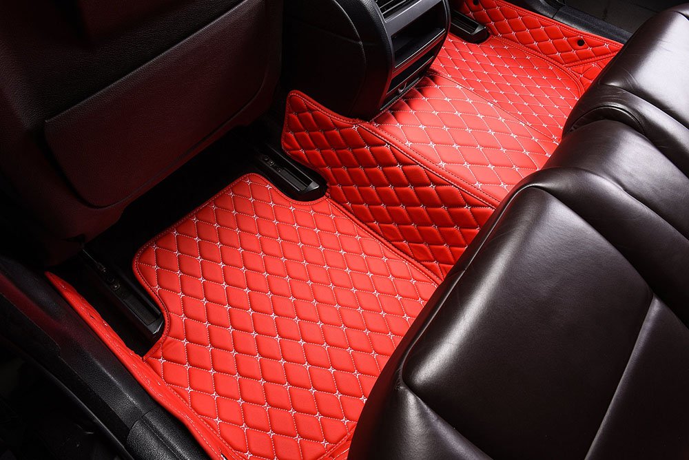 Cheap Red Custom Diamond Car Mats UK