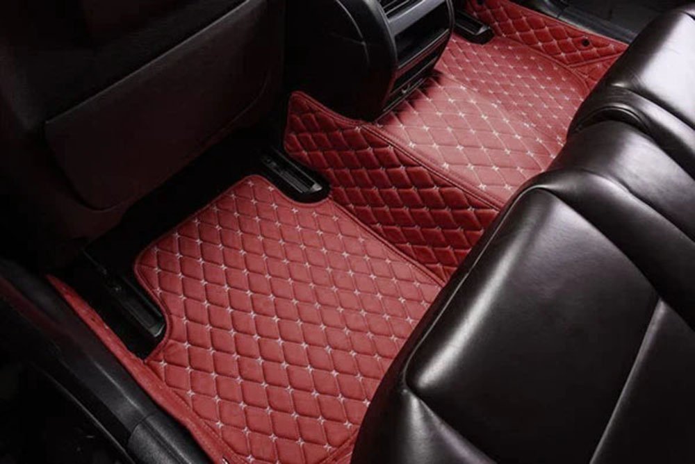 Cheap Wine Red Custom Diamond Car Mats UK