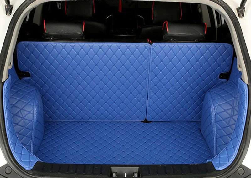Cheap Blue Full Cover Luxury Leather Diamond Trunk Car Mats UK